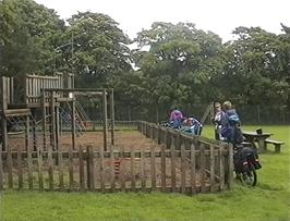 Lunch at Parracombe Play Park, 16.3 miles into the ride